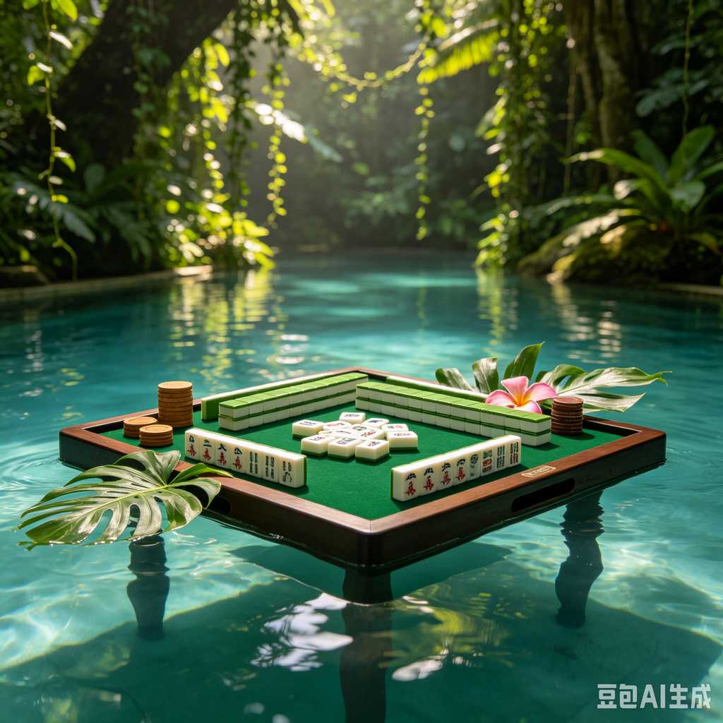 gradient green mahjong set